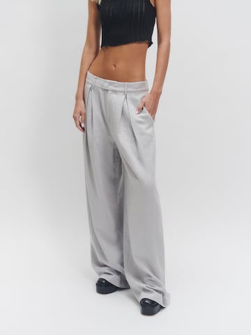 millane Wide leg Pleat-Front Pants 'Thalisa' in Grey: front