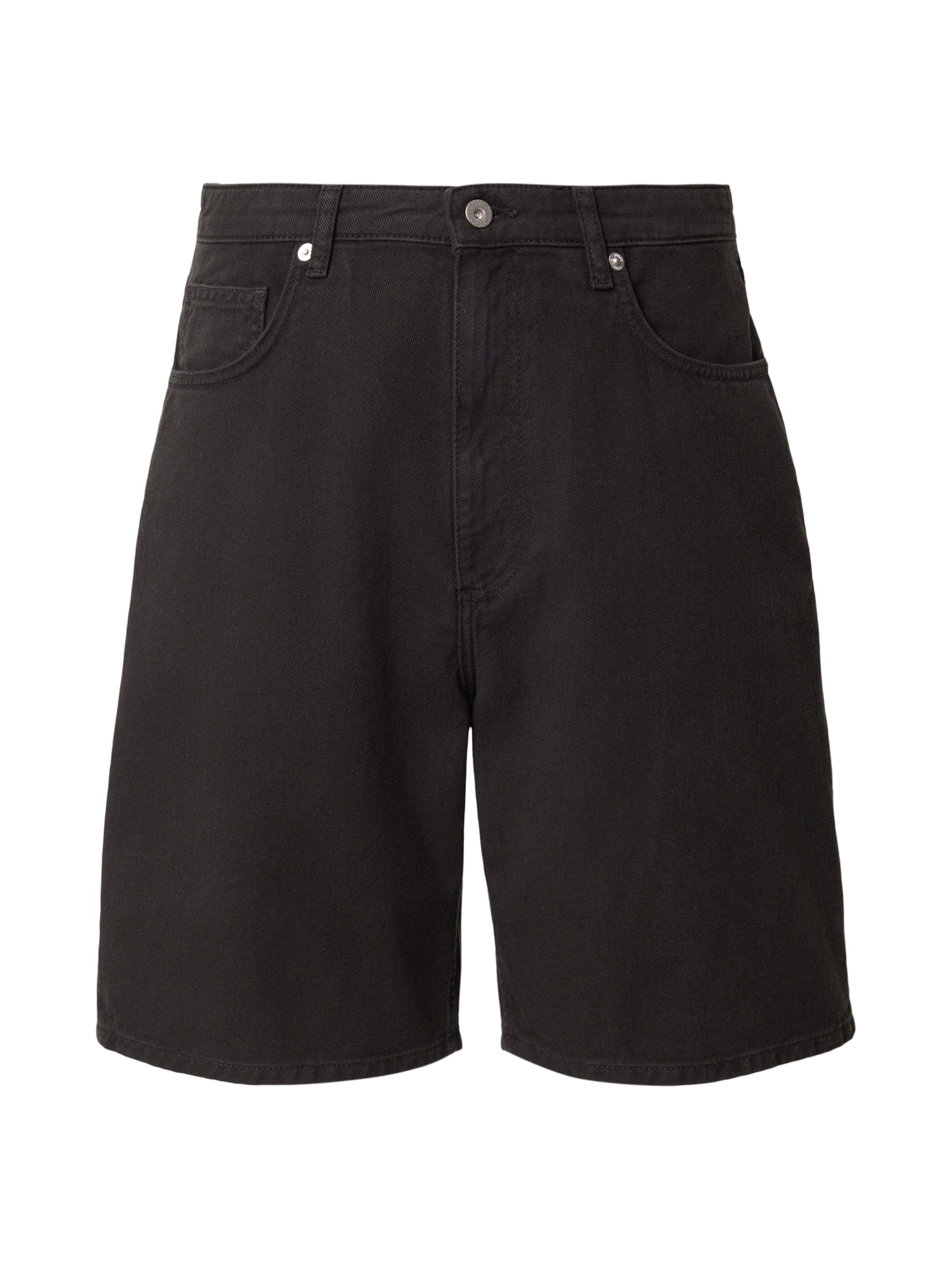 NORSE PROJECTS Широка кройка Дънки 'Korshavn' в черно: отпред