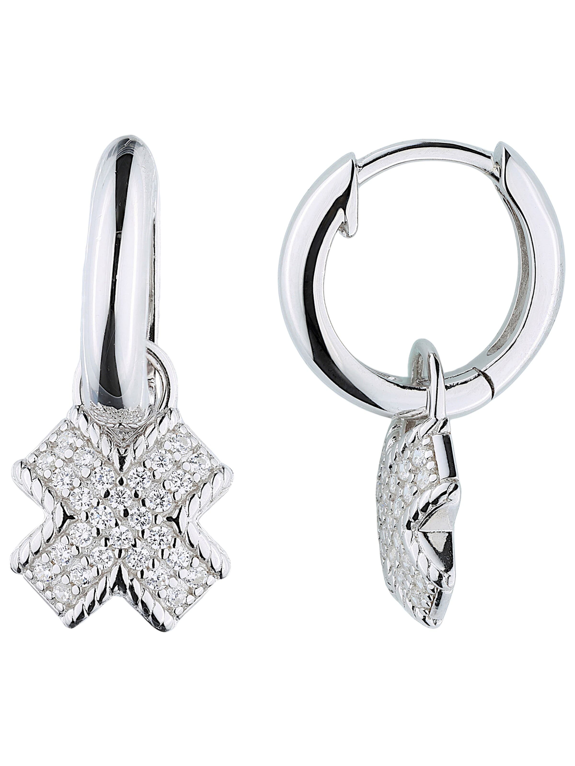 Jobo Earrings in Silver: front