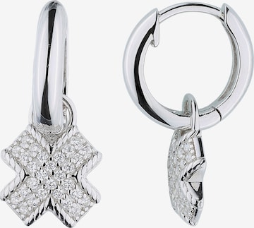 Jobo Earrings in Silver: front