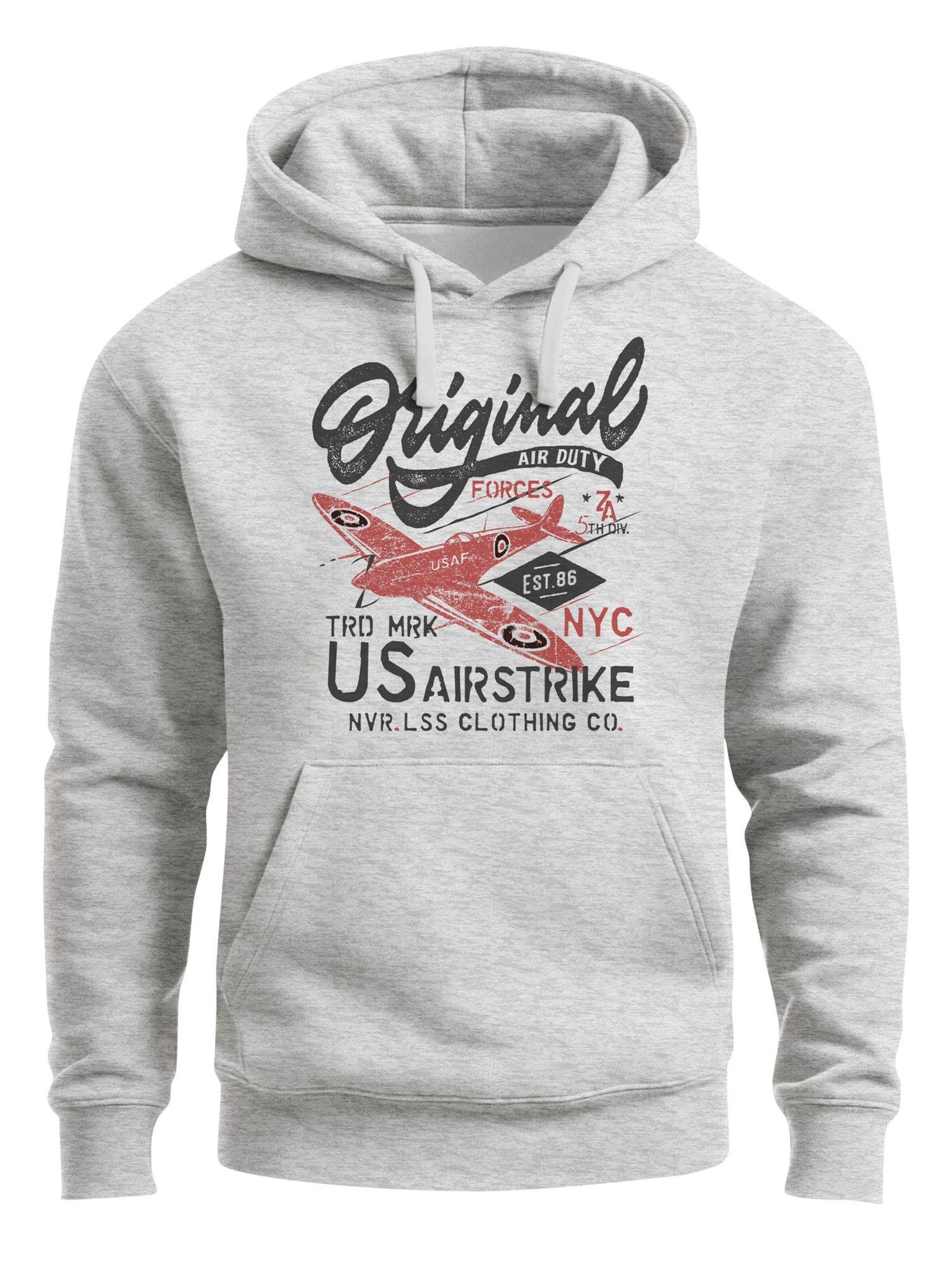 Neverless Sweatshirt 'Airstrike Spitfire' in Grey: front