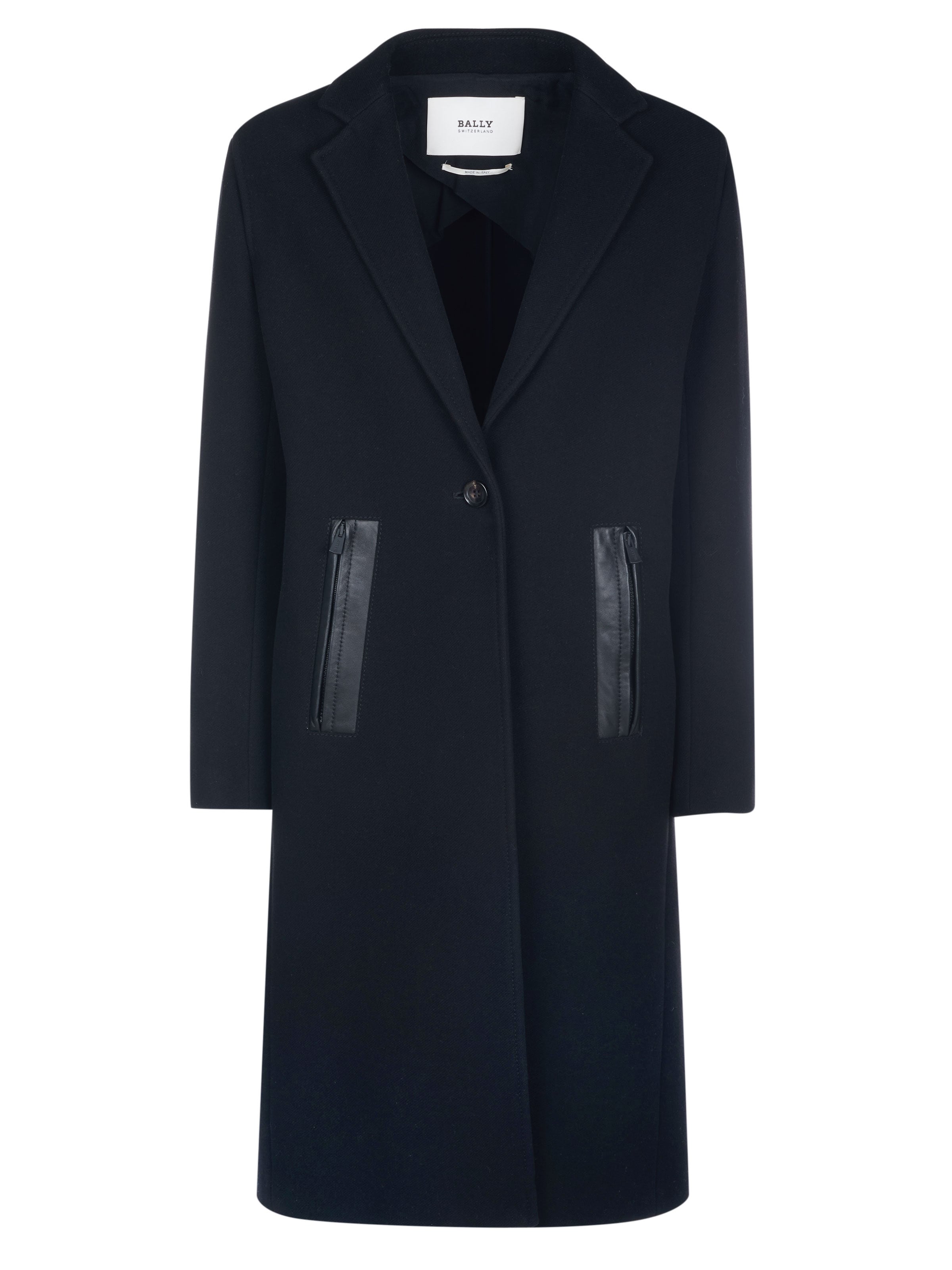 Bally Between-Seasons Coat 'Bally Mantel' in Black: front