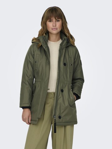 Parka mi-saison ONLY en vert : devant