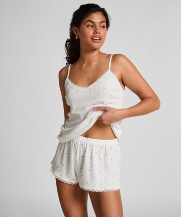 Shorty 'Pointelle' Hunkemöller en blanc : devant