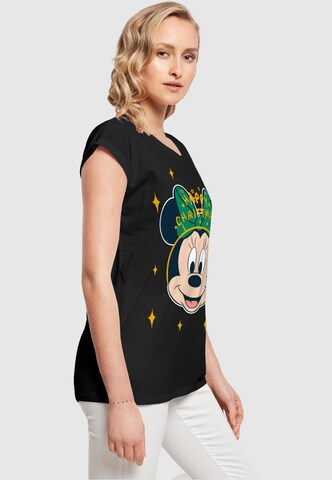 ABSOLUTE CULT Shirt 'Minnie Mouse - Happy Christmas' in Zwart