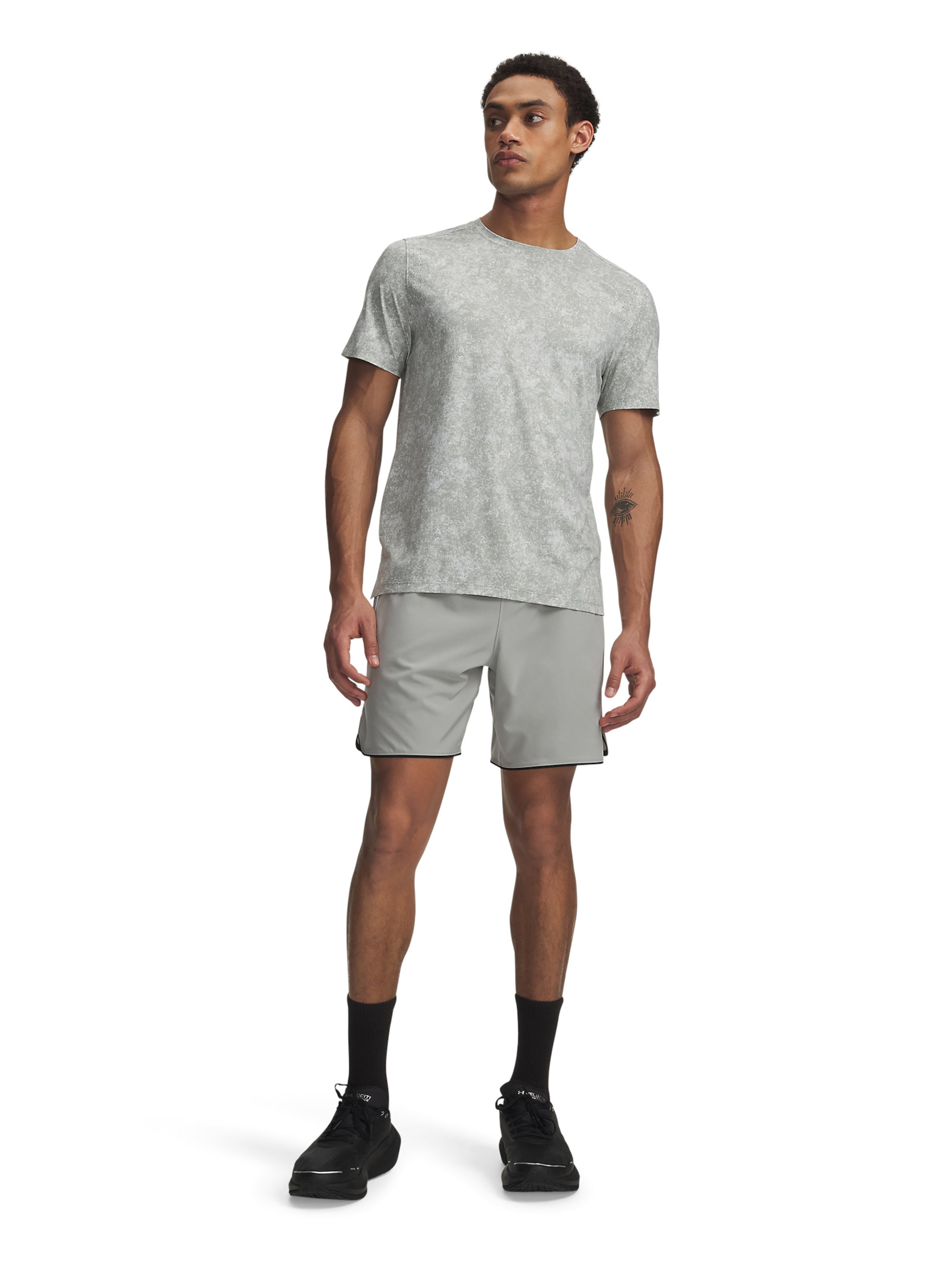 UNDER ARMOUR Regular Workout Pants 'Velociti Pro 7in' in Grey