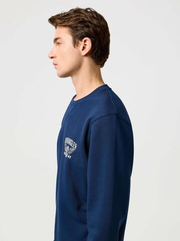 WRANGLER Sweatshirt 'Americana Crew' in Blue: front