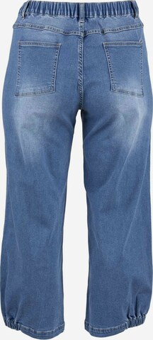 GOZZIP Wide Leg Jeans 'Clara' in Blau