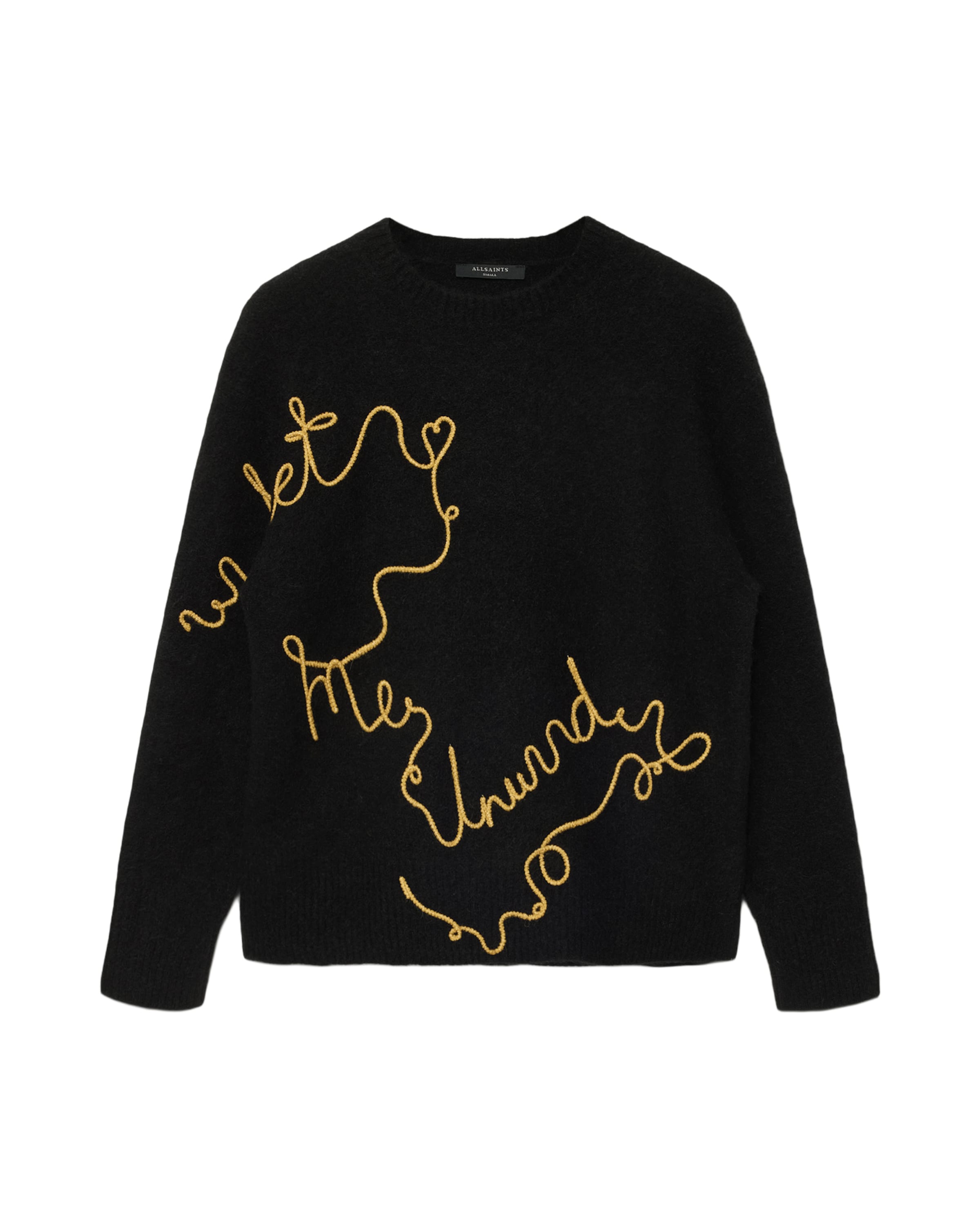 AllSaints Pullover in Schwarz: Vorderseite