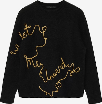 AllSaints Pullover in XS in gelb / schwarz, Produktansicht