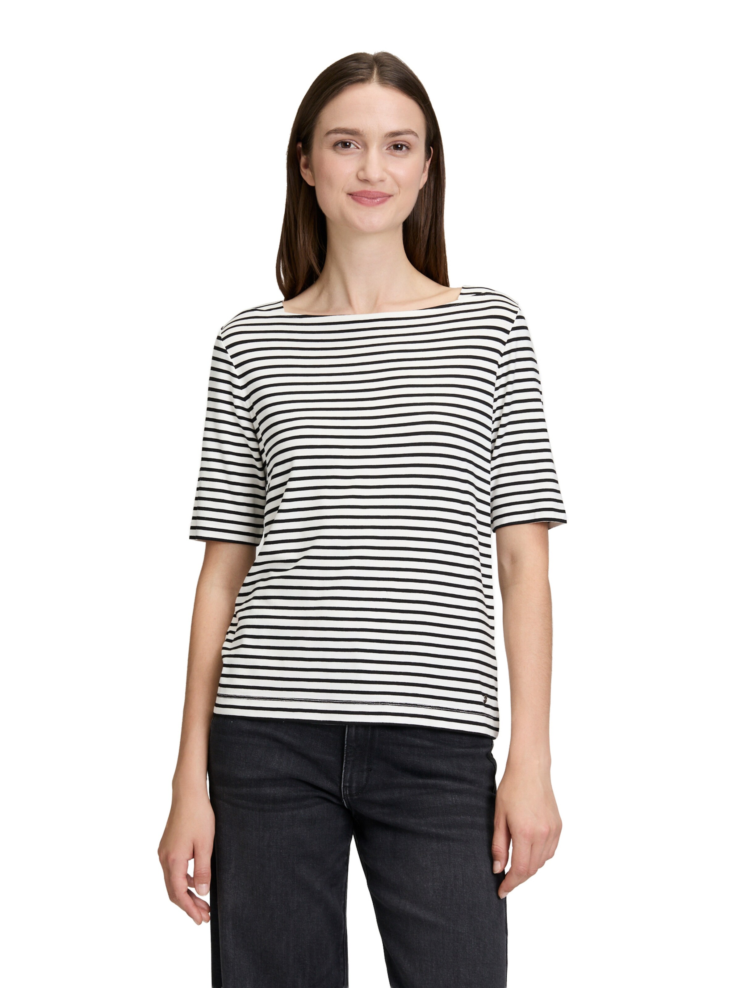 T-shirt Betty & Co en blanc : devant