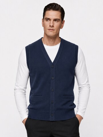 ALLTHEMEN Strickjacke 'Bindung'‌‌‌ in Blau: Vorderseite