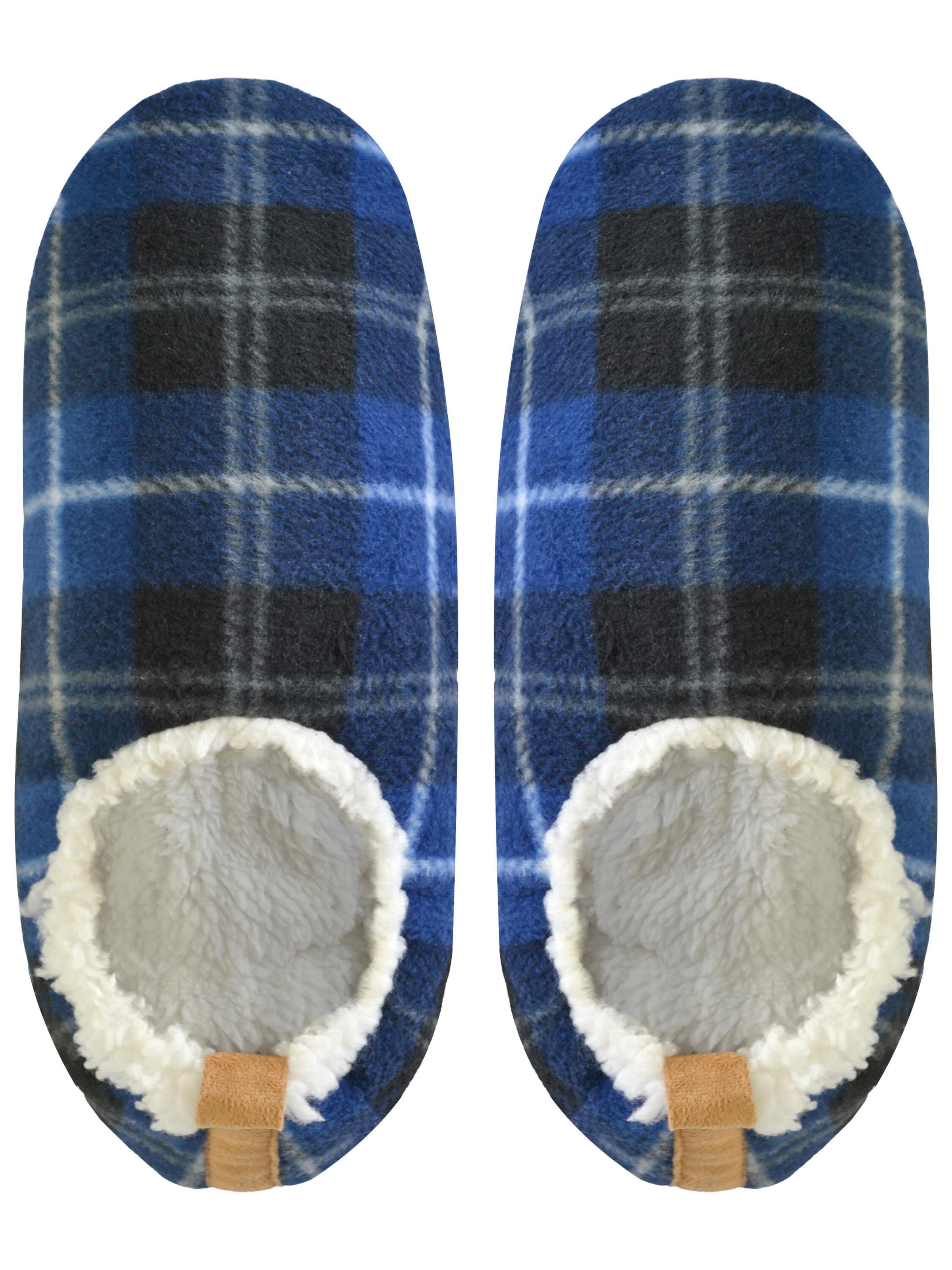 Pantoufle normani en bleu