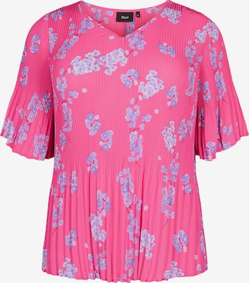 Zizzi Bluse 'Cathrine' i pink: forside