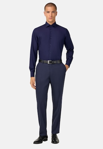 Coupe slim Chemise Boggi Milano en bleu