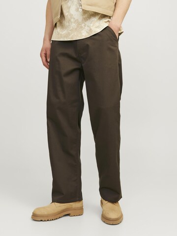 JACK & JONES Loose fit Pants in Brown: front