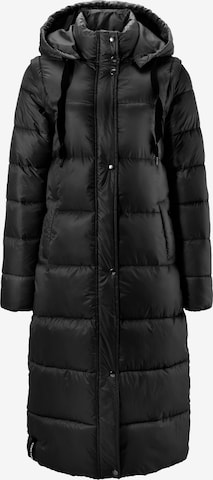 Tamaris Winter Coat in Black: front