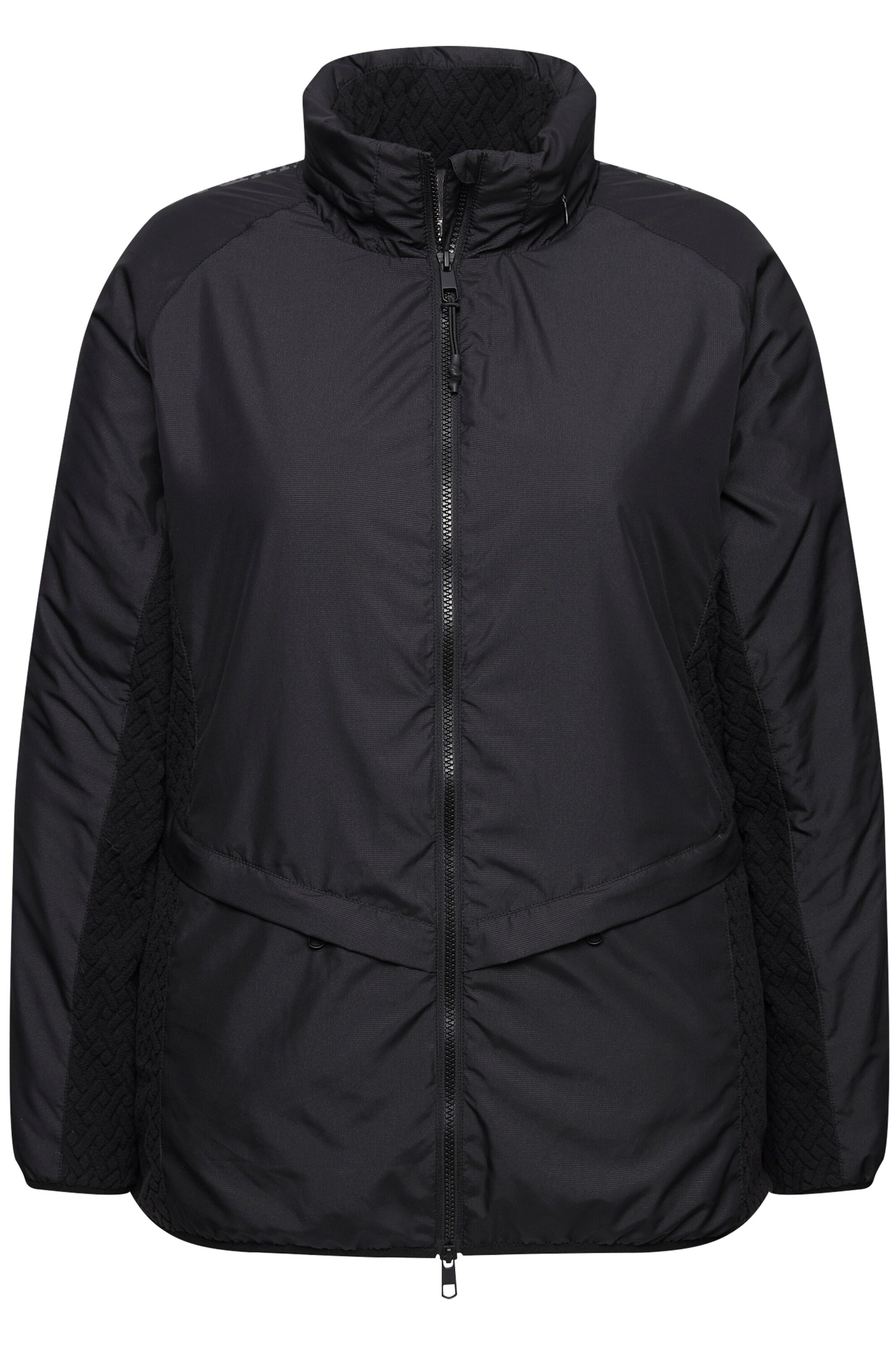 Ulla Popken Between-season jacket in Black: front