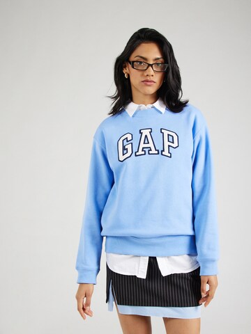 GAP Sweatshirt 'HERITAGE' in Blauw: voorkant