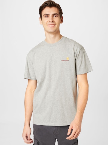 Carhartt WIP T-Shirt 'American Script' in Grau: predná strana