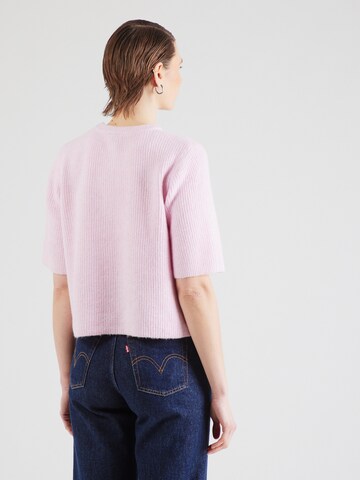 PIECES Gebreid vest in Roze
