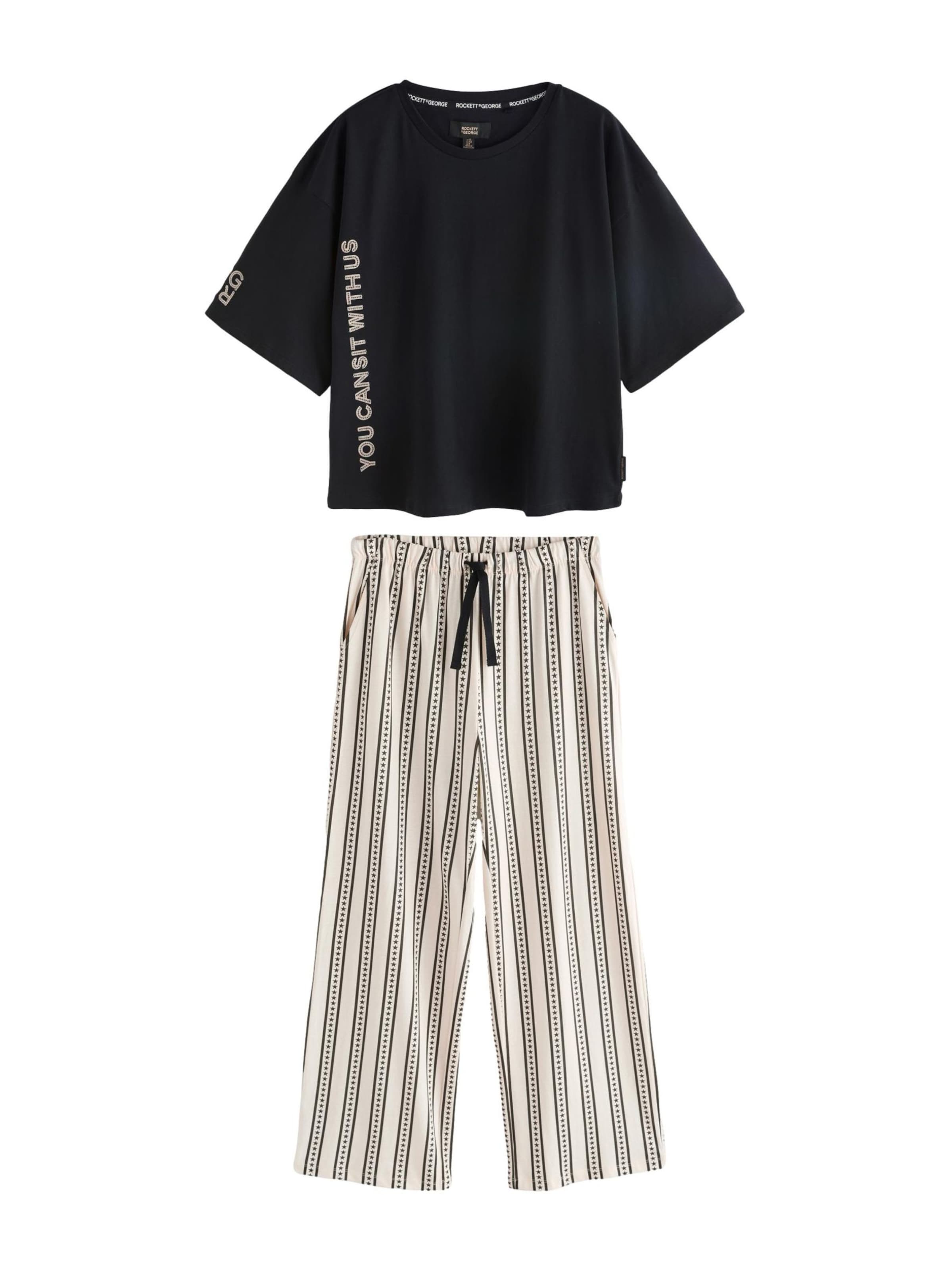 Rockett St George Pyjamas i svart: framsida