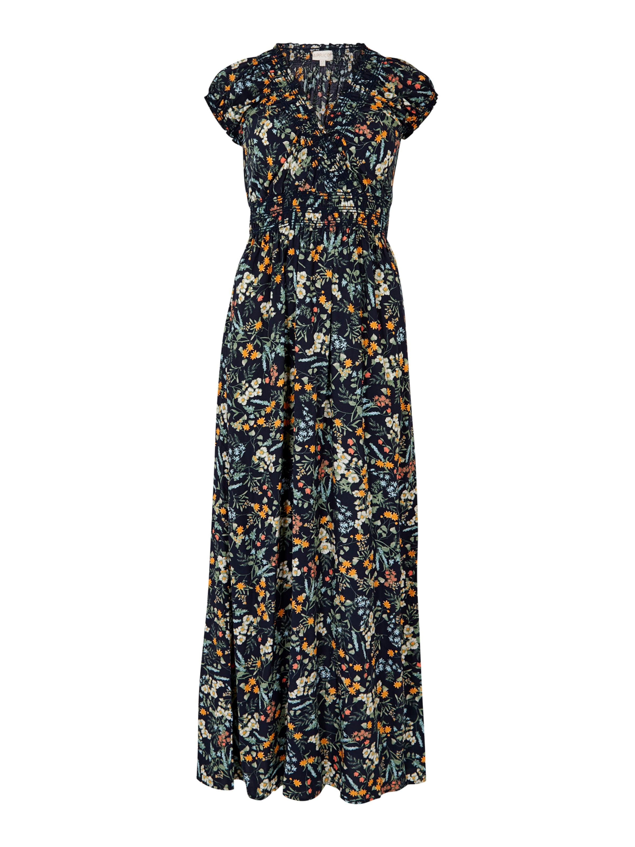 Apricot Kleid in Blau: Vorderseite