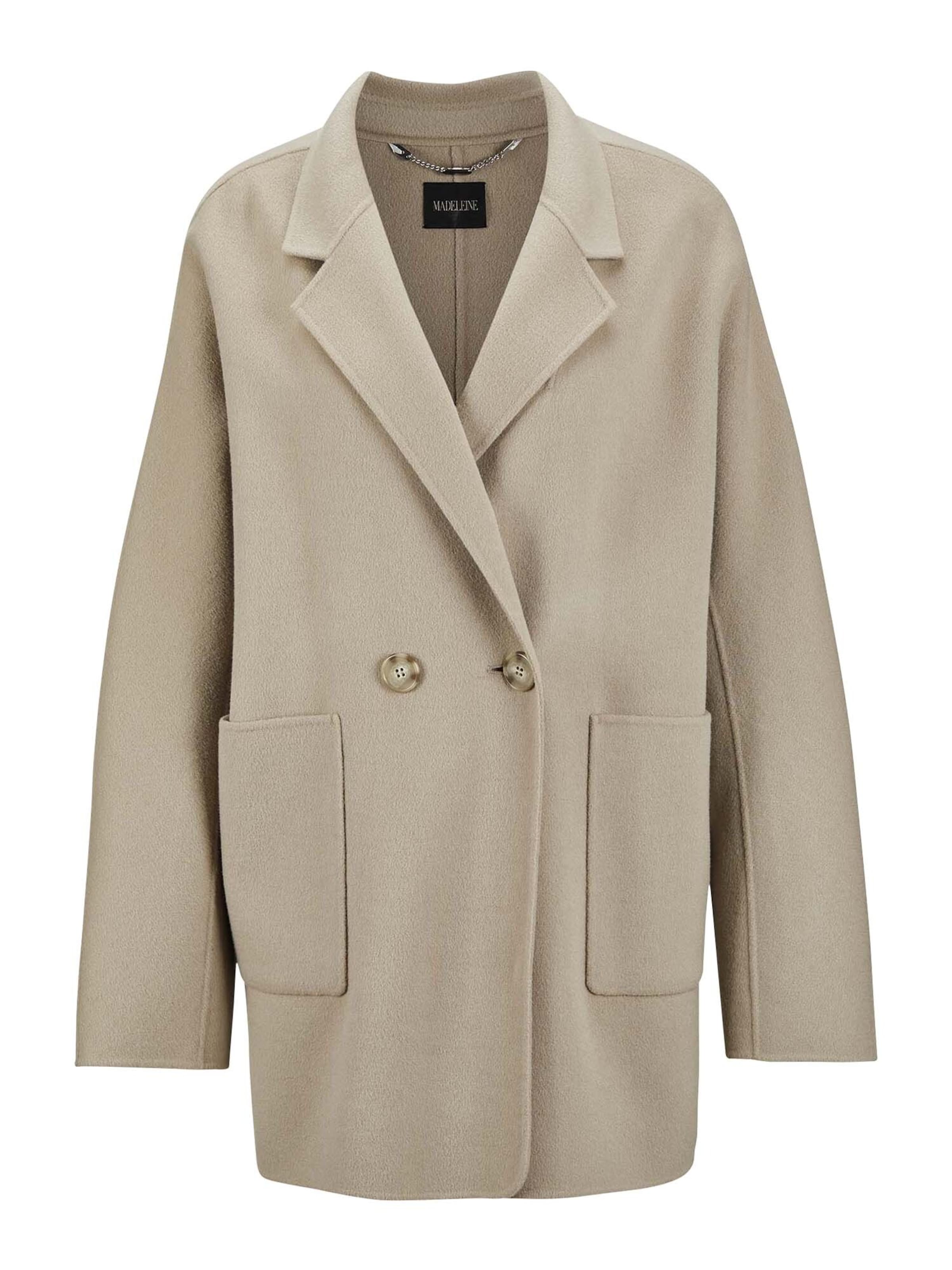 MADELEINE Mantel in Beige: Vorderseite