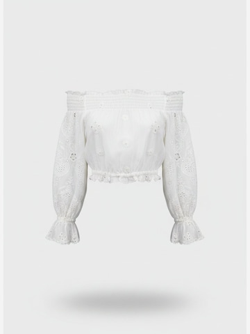 Miss June Top 'Top manche longue Maeve' in White: front