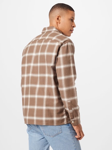 HOLLISTER Regular fit Button Up Shirt in Brown