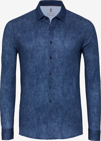 Coupe slim Chemise DESOTO en bleu : devant