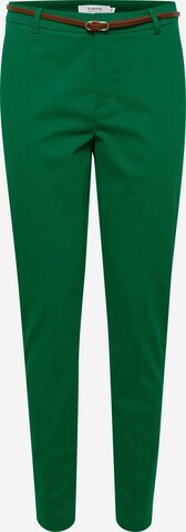 Coupe slim Pantalon chino b.young en vert : devant