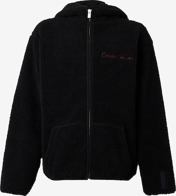 Carlo Colucci Fleecejacke in Schwarz: Vorderseite