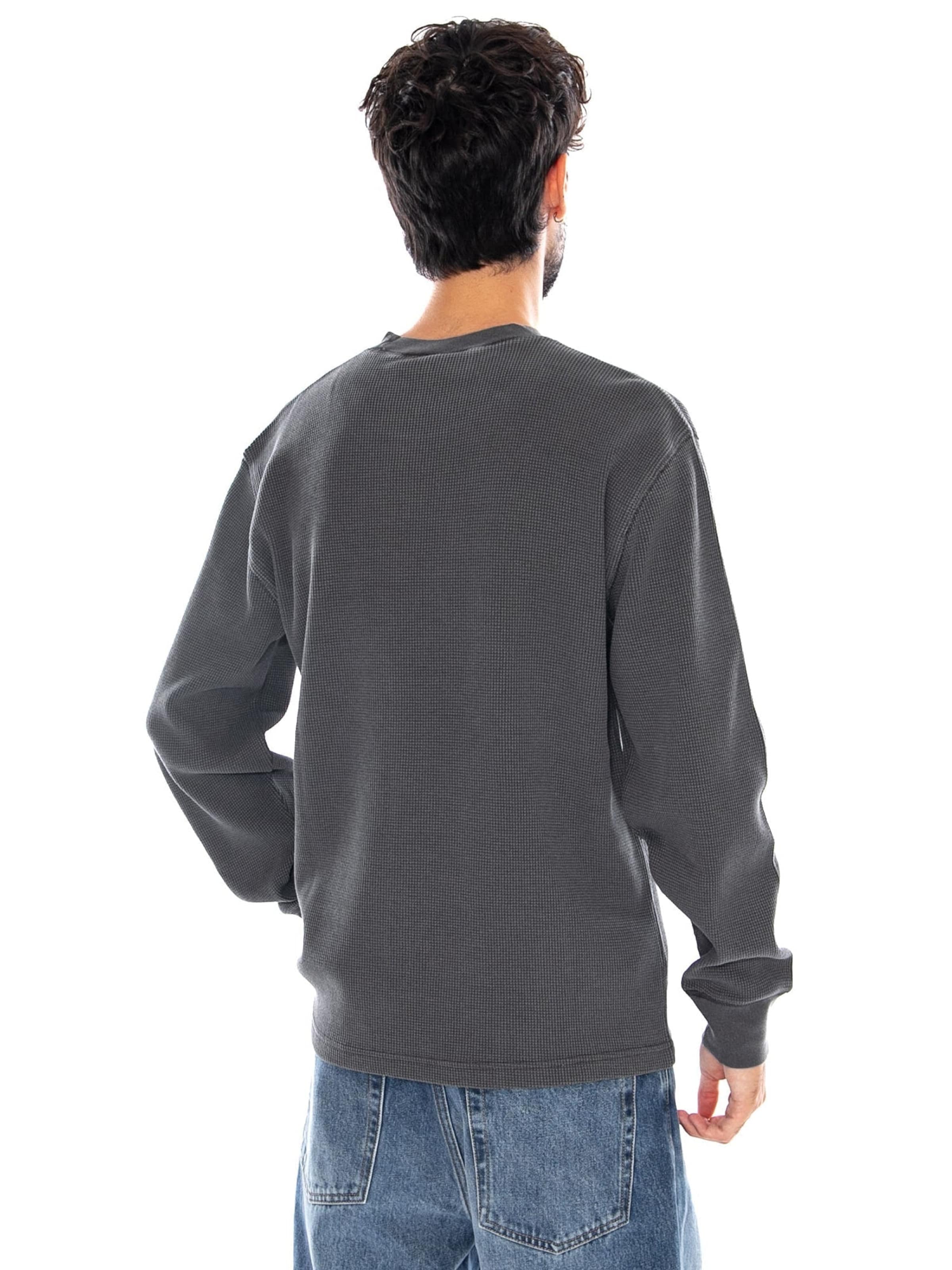 Maglietta 'L/S VISTA WAFFLE T-SHIRT BLACK GARMENT DYED' di Carhartt WIP in grigio