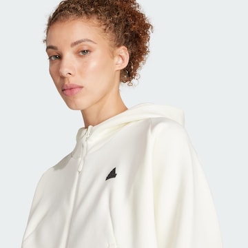 ADIDAS SPORTSWEAR Sports sweat jacket 'W Z.N.E. FZ' in White