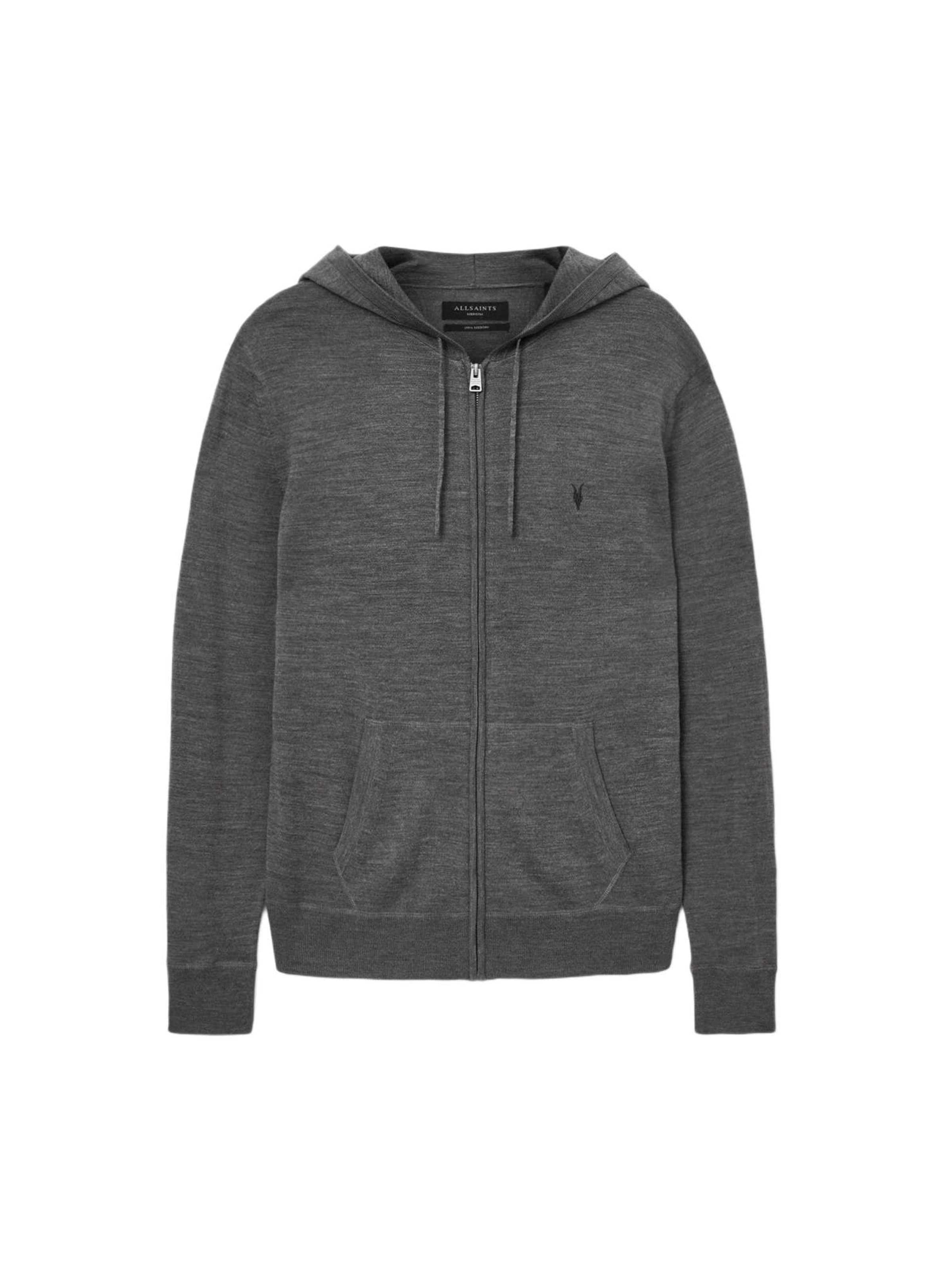 AllSaints Strickjacke 'MODE MERINO' in Grau: Vorderseite