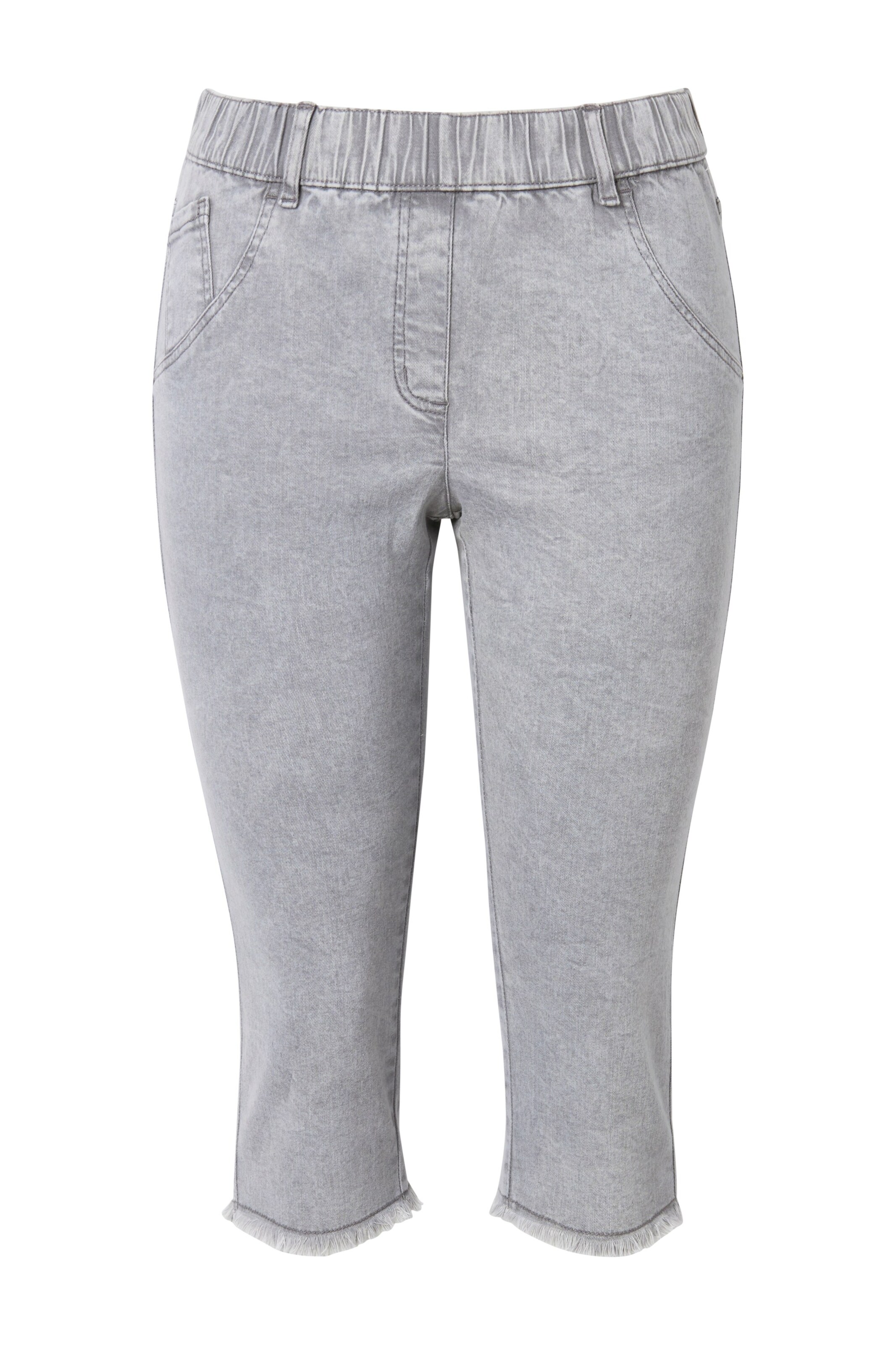 Ulla Popken Regular Jeans in Grau: Vorderseite