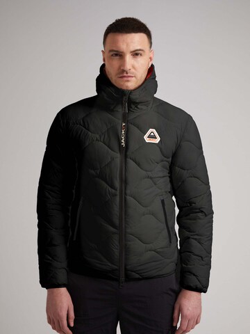 JACK1T Outdoor jacket ' ORB1T Steppjacke ' in Black: front