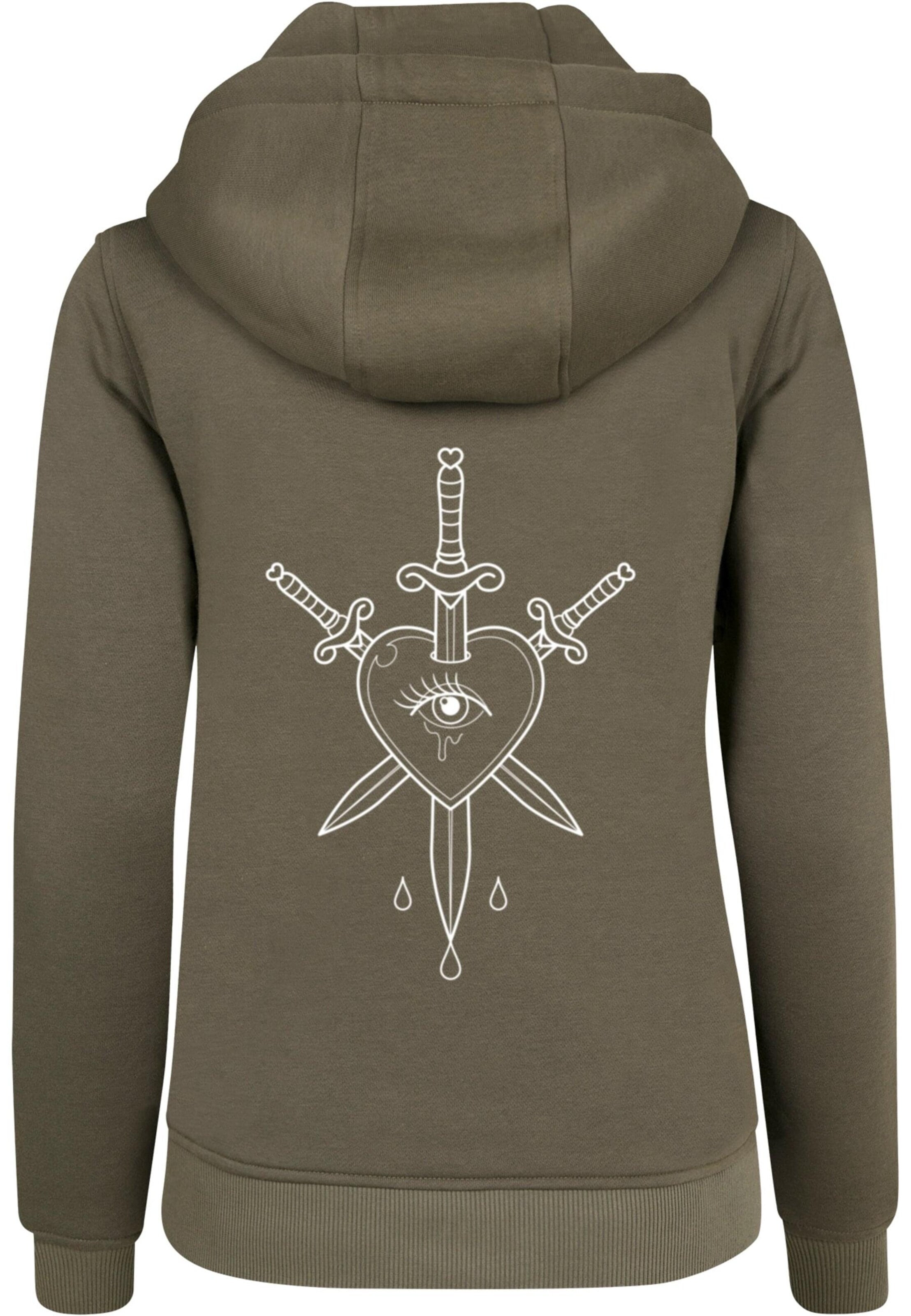 Felpa 'Heartbreaker Lovetaker' di Mister Tee in verde