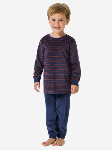 SCHIESSER - Pijama ' Boys World ' en azul: frente