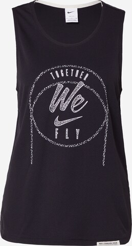 NIKE Sports Top in Black: front