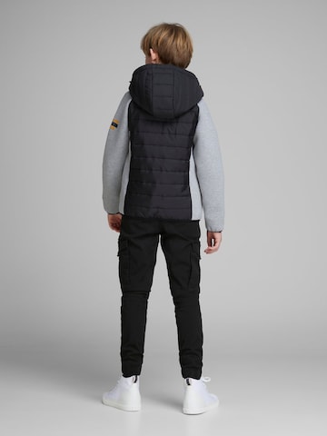 Jack & Jones Junior Tapered Broek 'JNRPau JJFlake' in Zwart