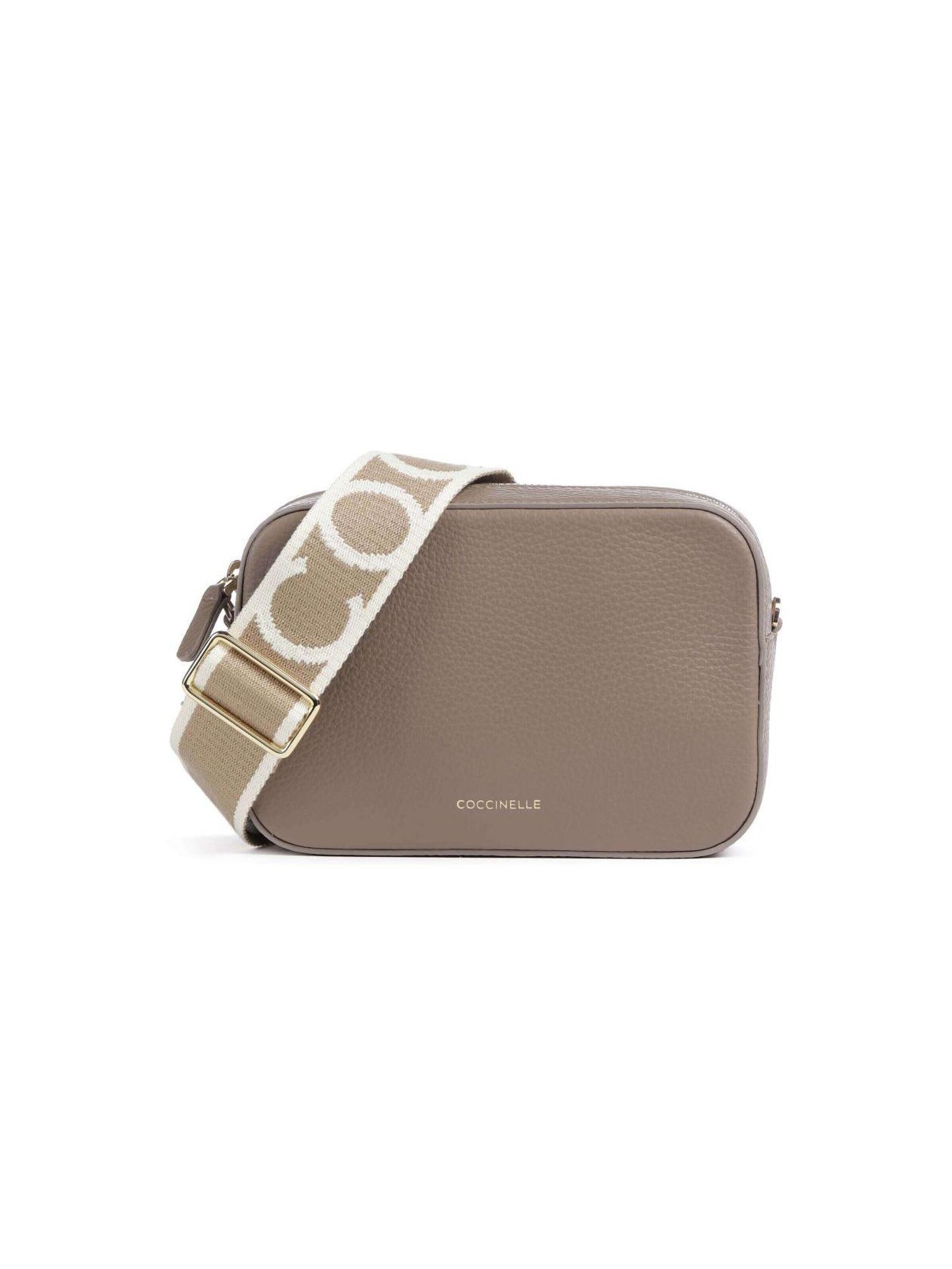 Coccinelle - Bolso de hombro 'Tebe Mini Bag Grained Leather 19x13x6 cm' en gris: frente
