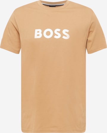 Maglietta 'T-Shirt RN' di BOSS in beige: frontale