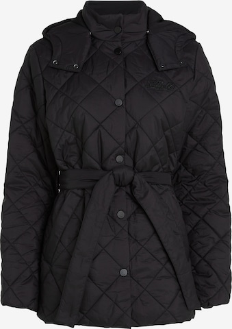 melns Karl Lagerfeld Starpsezonu jaka: no priekšpuses