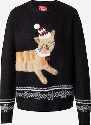 Pullover di Sublevel in nero: frontale