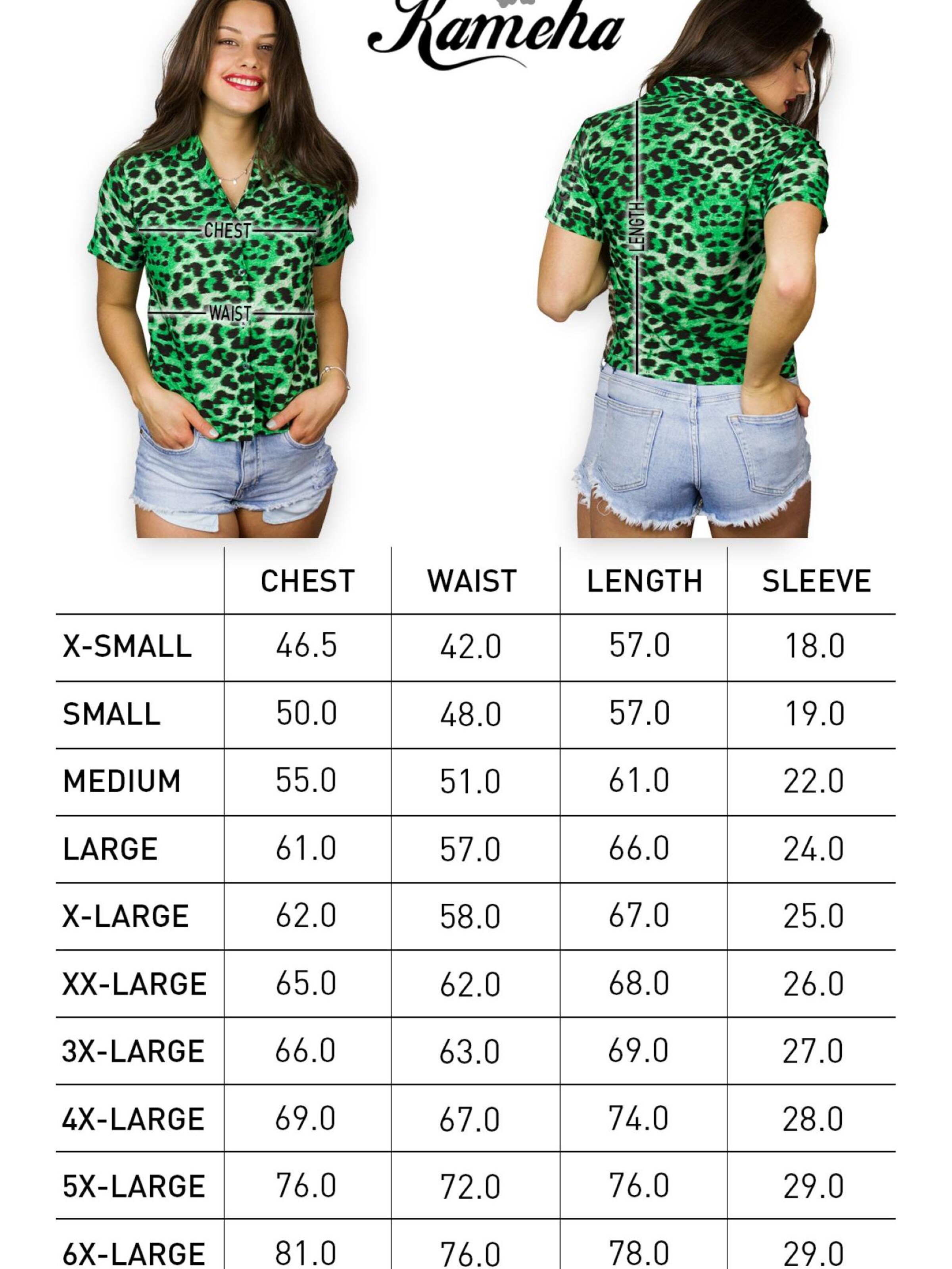 King Kameha Bluse 'Leopard' in Grün