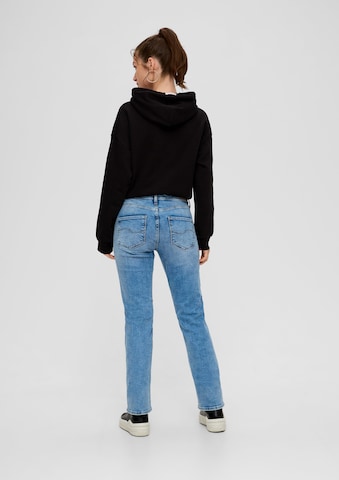 QS Slimfit Jeans i blå