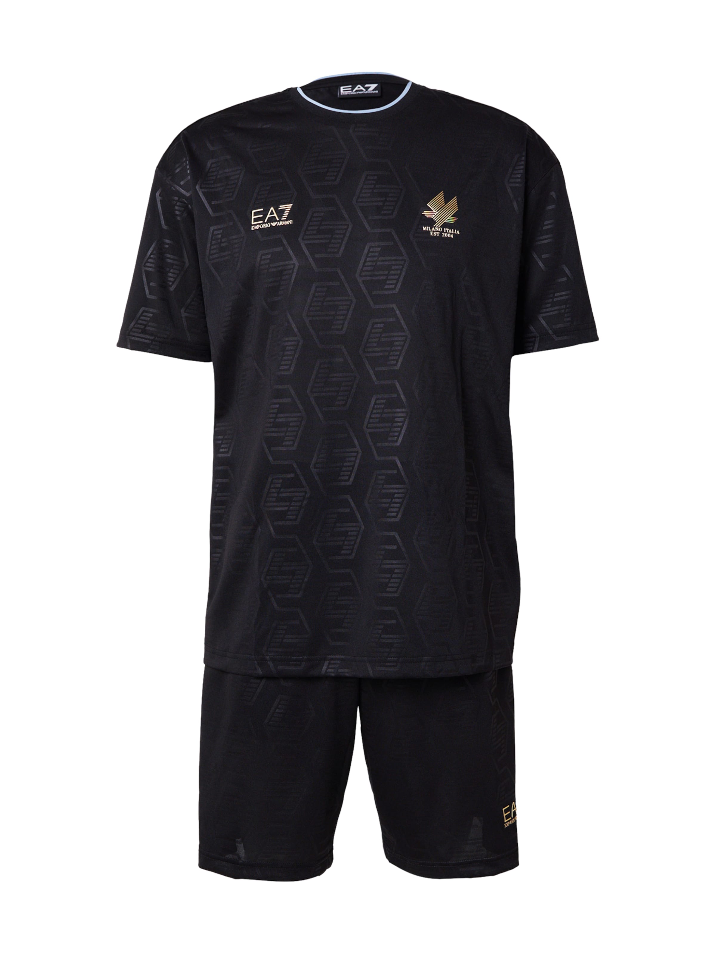 Survêtement EA7 Emporio Armani en noir : devant