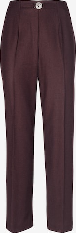 Goldner Pleated Pants 'Martha' in Red: front
